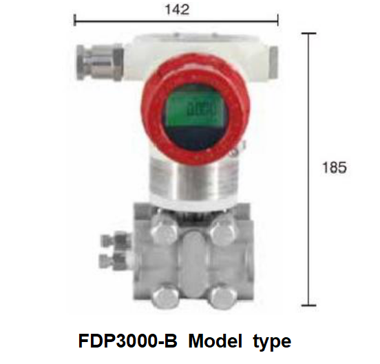 Dimensions Of FDP3000-B Modular Type Smart Pressure Transmitters