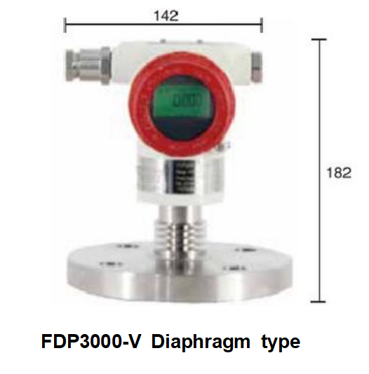 Dimensions Of FDP3000-V Diaphragm Type Pressure Transmitter